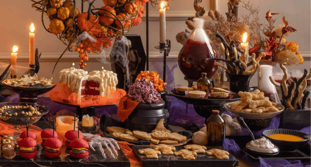 Buffet para festa de halloween