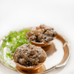 Mini torta de maçã com especiarias