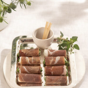 Túnel de parma com bluecheese e rúcula