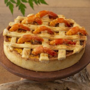 Torta rústica de camarão