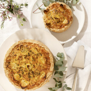 Torta folhada de palmito pupunha